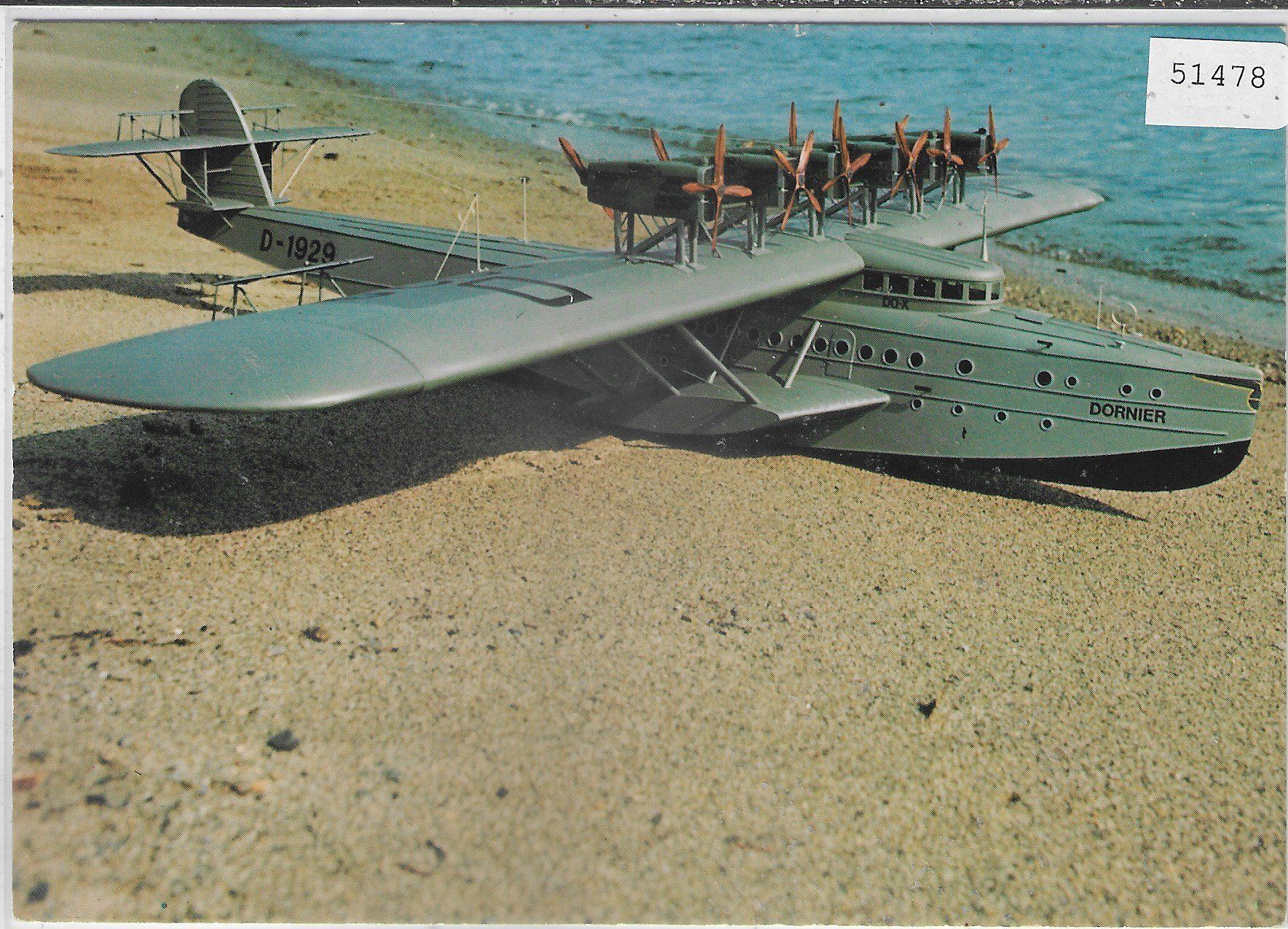Cartoline postali: Model 1:40 Flugboot Dornier Do-X – Usato da Ettingen venduto da Kartenplanet