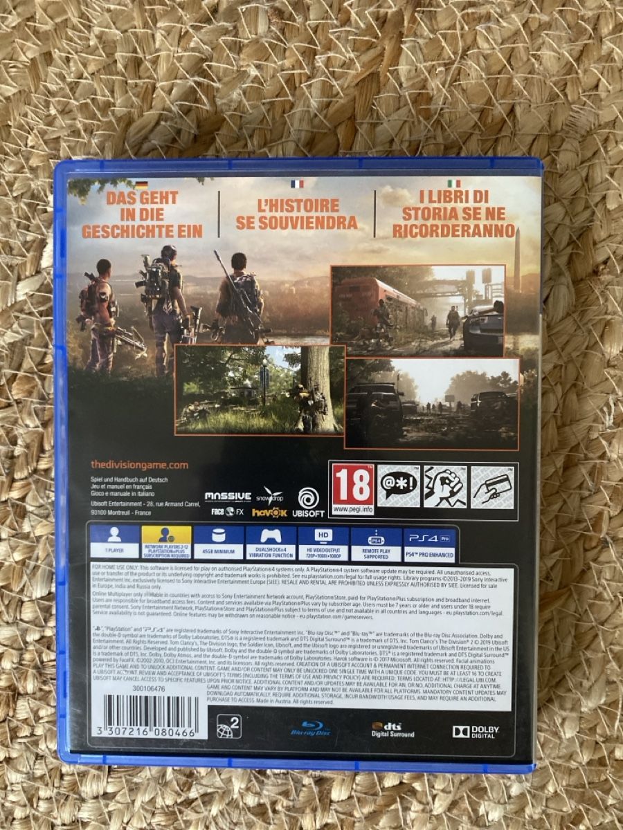 Sony Giochi: Jeu PS4 The Division 2 - Action, Aventure, Tir! – Nuovo (secondo la descrizione) da Cressier NE venduto da Cyril1401 1