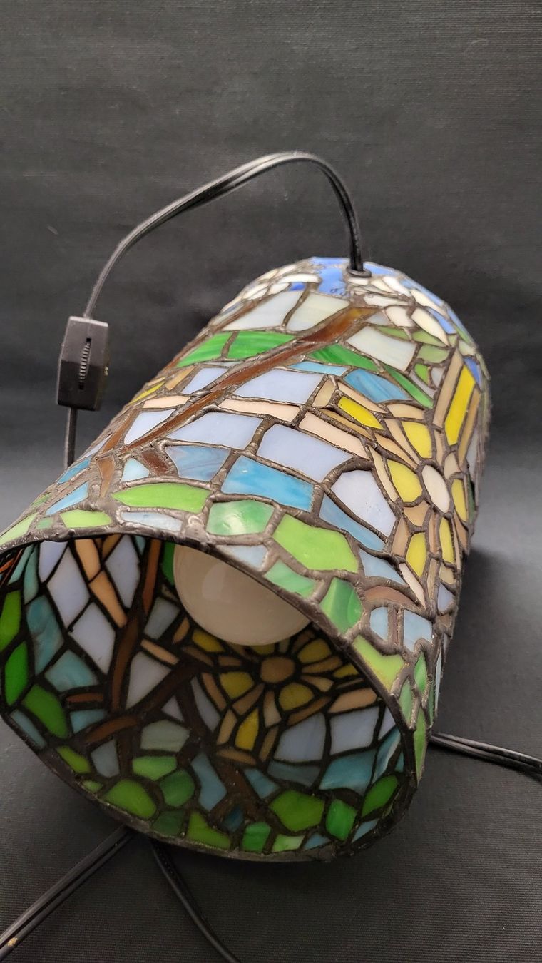 Lampade: Tischlampe aus Tiffany-Glas – Usato da Basel venduto da spinne02 4