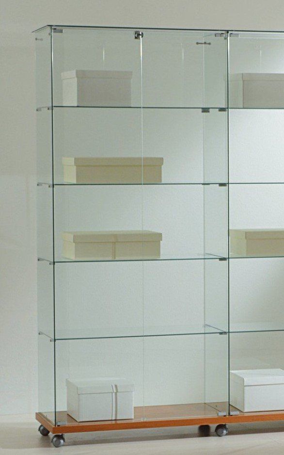 Vetrine: Glasvitrine, Kirsch, Silber & Wenge (B.157cmxT.40cmxH.180cm) – Nuovo e nell'imballaggio originale da Kriens venduto da GCgestaltung.17 3