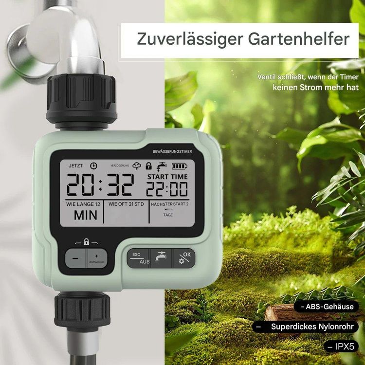 Smart WiFi Bewässerungstimer - Intelligenter Gartenbewässerung Mit App Steuerung