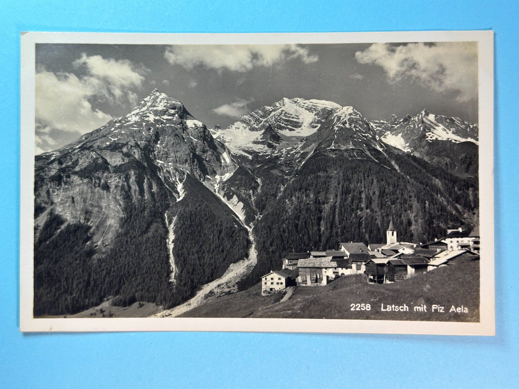 Cartoline postali: Latsch mit Piz Aela – Usato da Steg VS venduto da danwer74