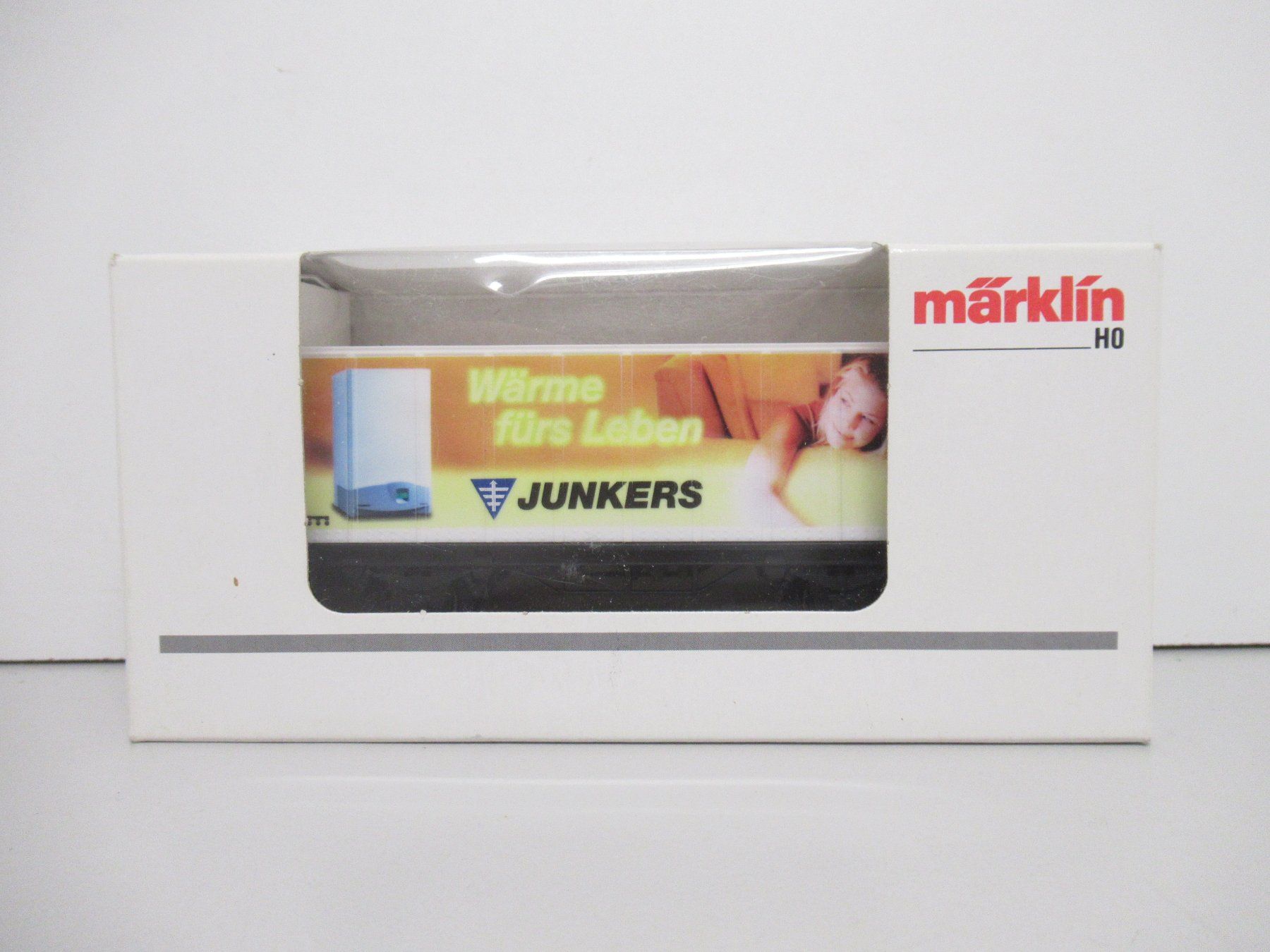Märklin Modellini di ferrovie: Märklin Containerwerbewagen "Junkers" Wechselstrom AC WS H0 – Usato da Basel venduto da mhmarken 5