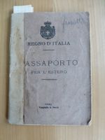 Pass, Italienischerpass aus dem Jahr 1924