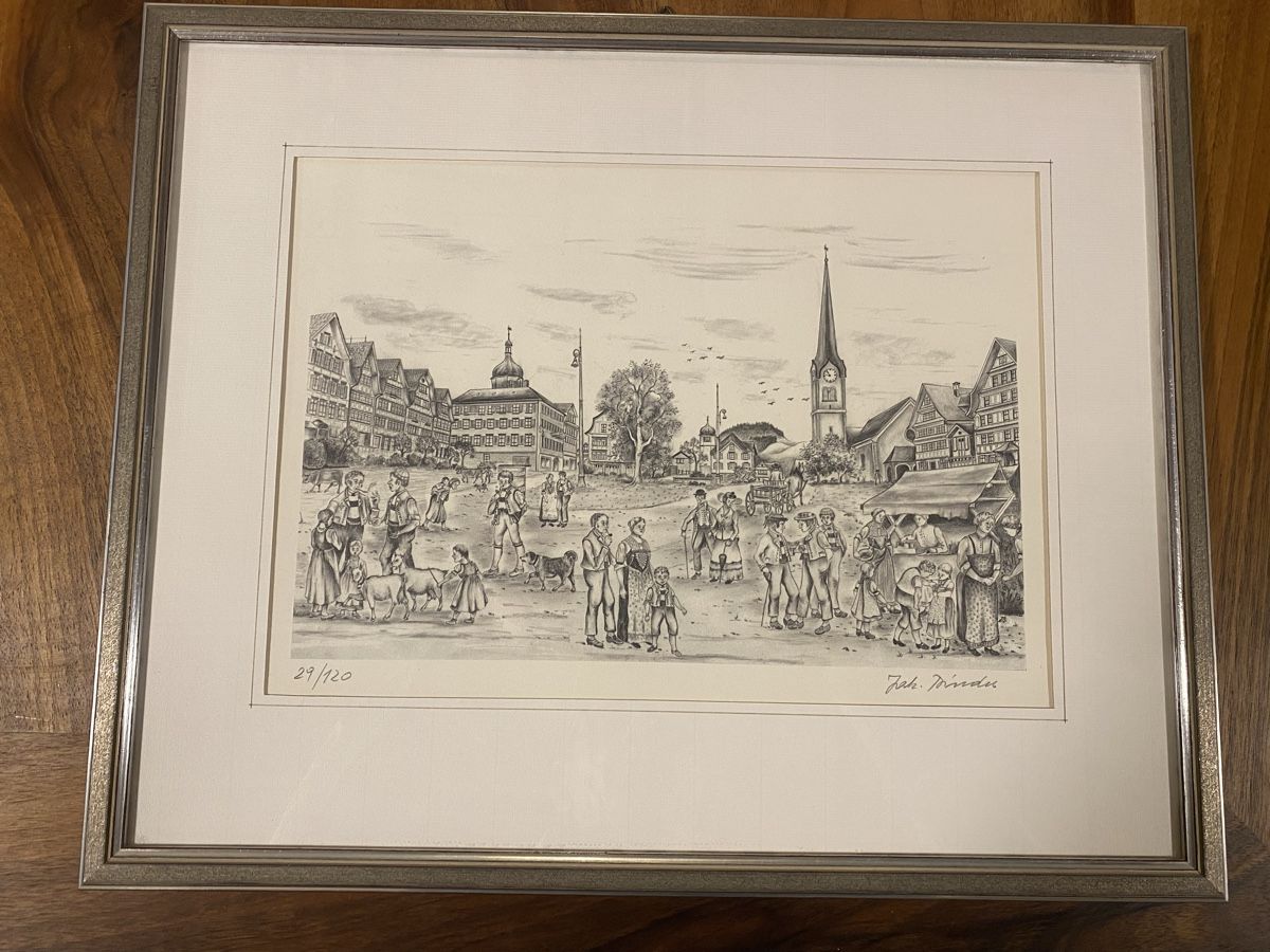 Dipinti: JAKOB BINDER CH APPENZELLERBILD 1972 – Usato da St. Gallen venduto da Goldband 2