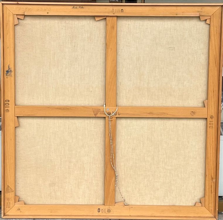 Künstler ? Grosses Gemälde  Oel auf Leinwand  102x102cm 8