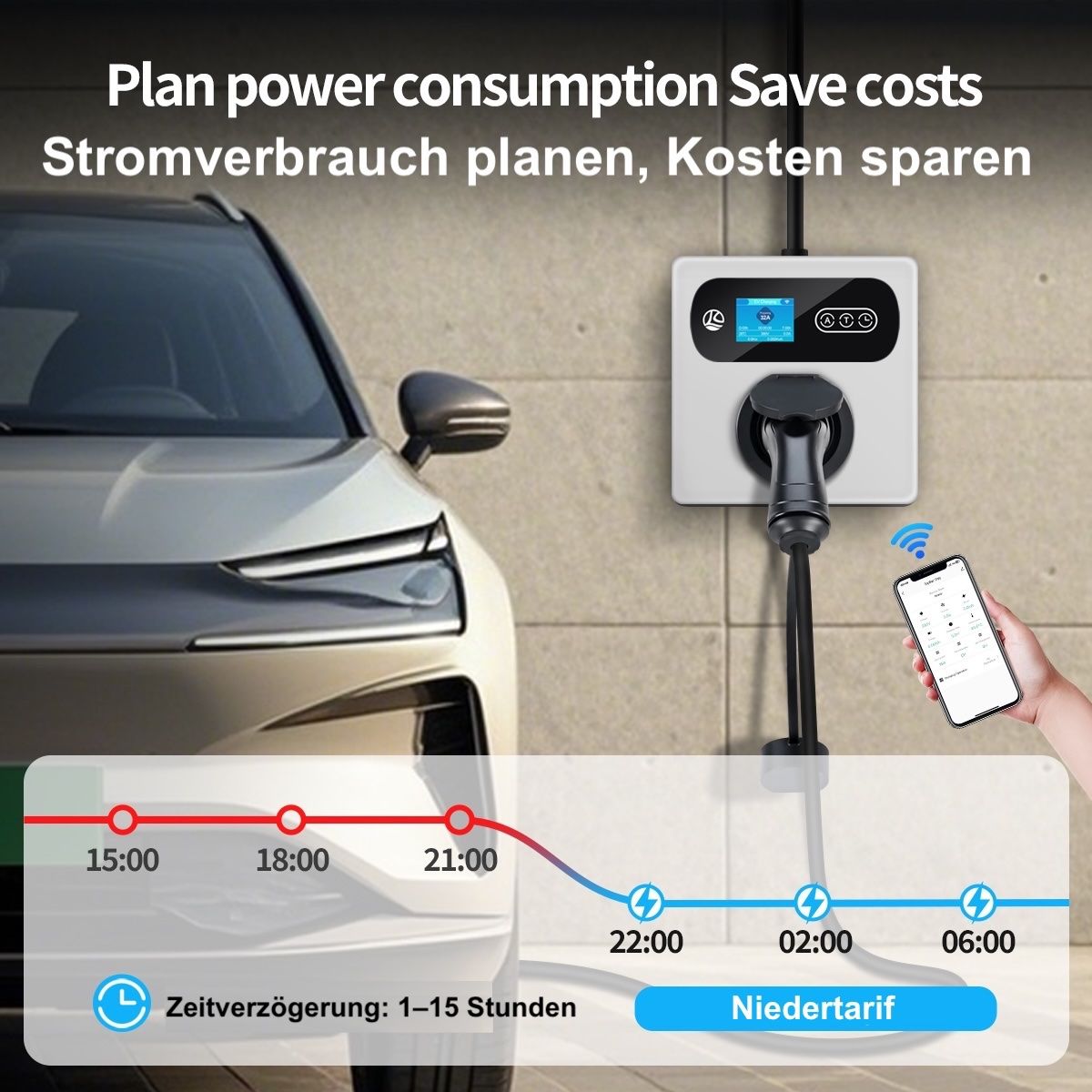 Batterie-Ladegeräte: Mobile Wallbox 11kW CEE Ladekabel mit App WIFI WLAN 16A – Neu und originalverpackt aus Aathal-Seegräben von ECOPLUG 2