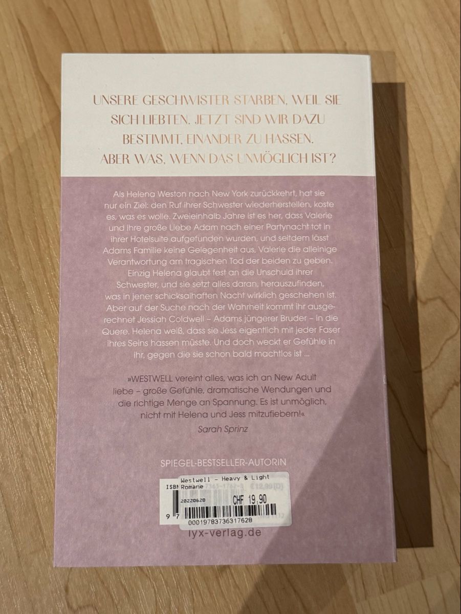 Bücher: Lena Kiefer - Westwell: Heavy & Light – Gebraucht aus Tuggen von jess_gls06 1