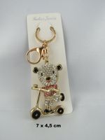 Schlüsselanhänger - BÄRLI mit TROTTINETT - Strass - Neu