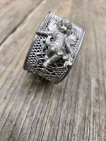 Metall: vintage Serviettenring, Zinn (Nr. 6)