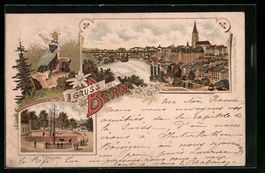 Litho Bern, Bärengraben, Flusspartie im