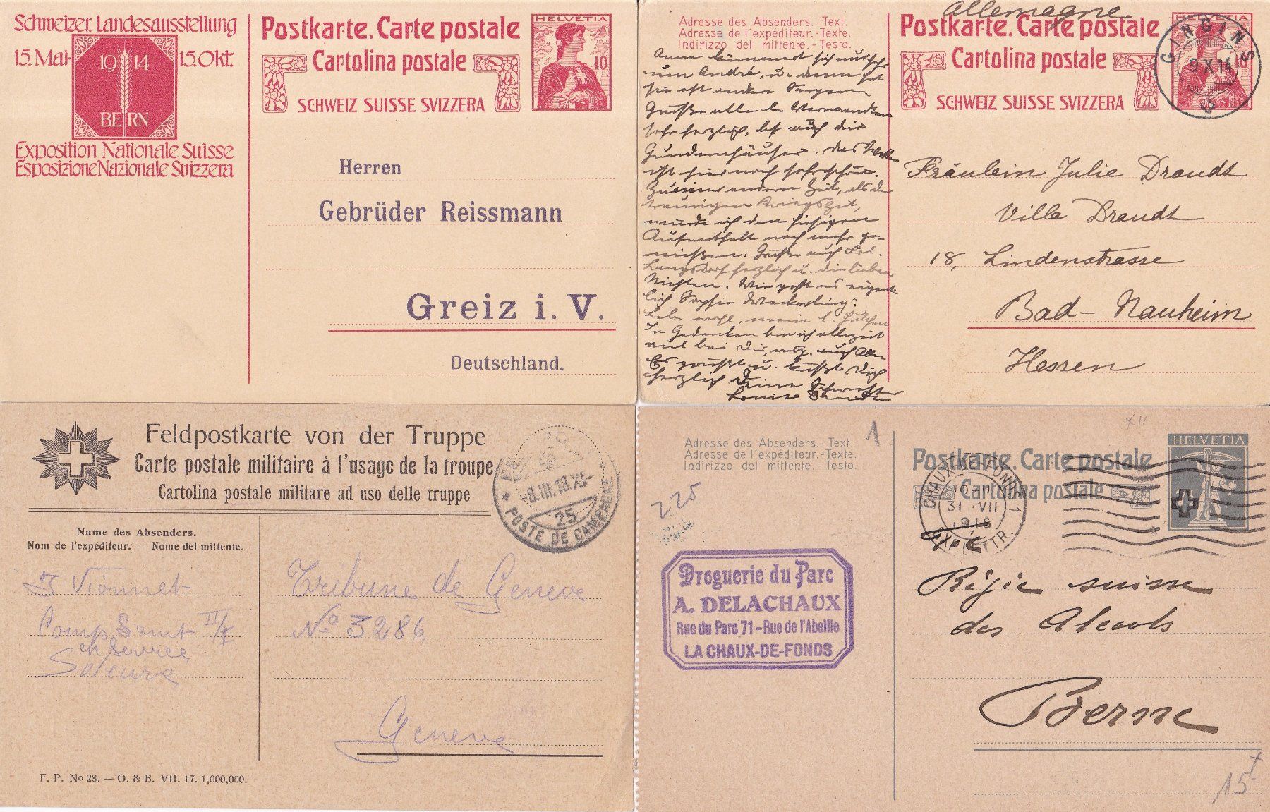 Alle Briefmarken: 40 Stk. Alte CH Postkarten, Karten – Gebraucht aus Münchwilen AG von Nesar 6