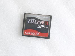 SanDisk CF 512mb Ultra II Compact Flash Karte / carte / card