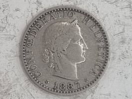 20 rappen 1887 seltene Jahre