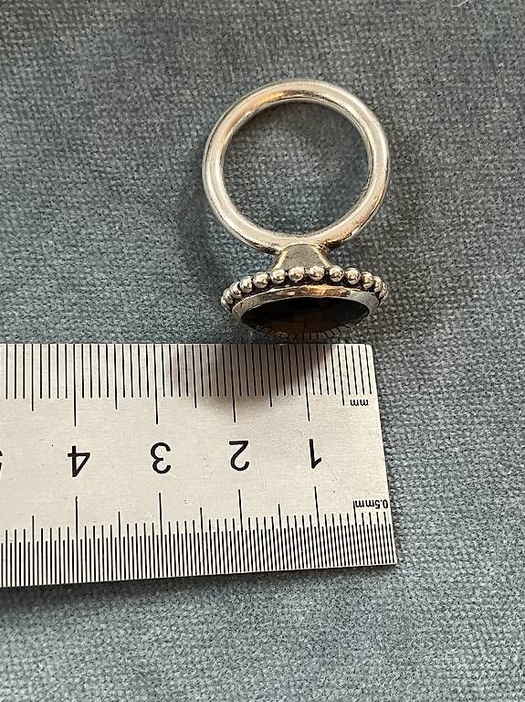 Anelli: Grosser Silberring mit Rauchquarz – Usato da St. Gallen venduto da jbr_q7tx 2