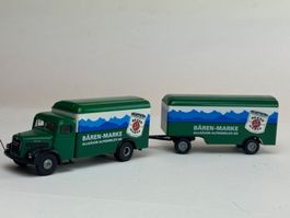 GB3-  Brekina MAN Kofferlastzug Bärenmarke