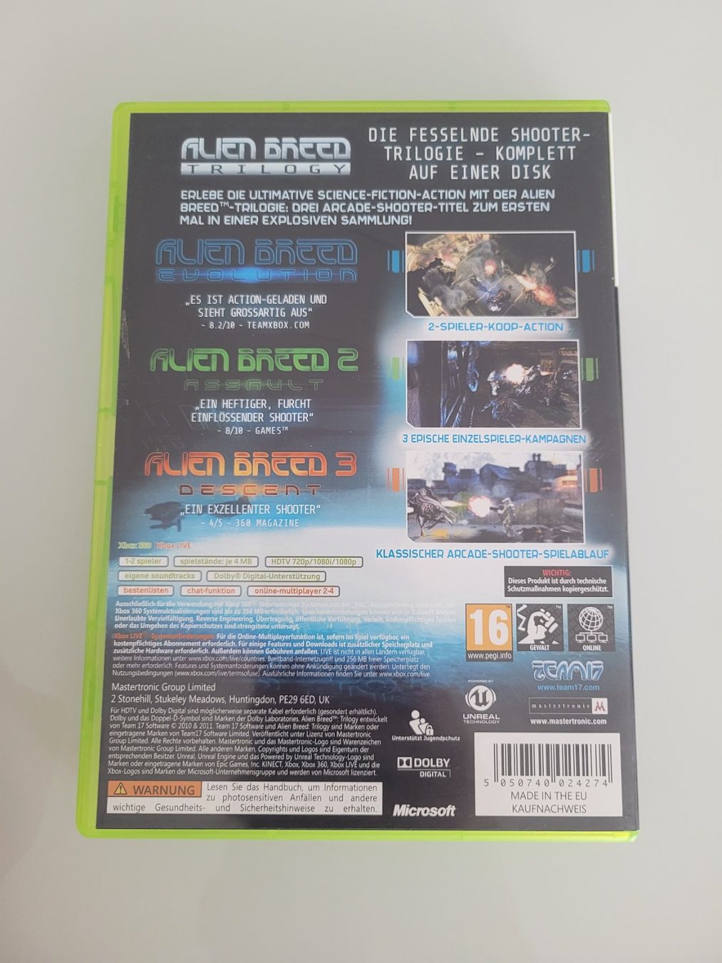 Spiele: Alien Breed Trilogy XBox 360 (selten!) – Gebraucht aus Uezwil von  2