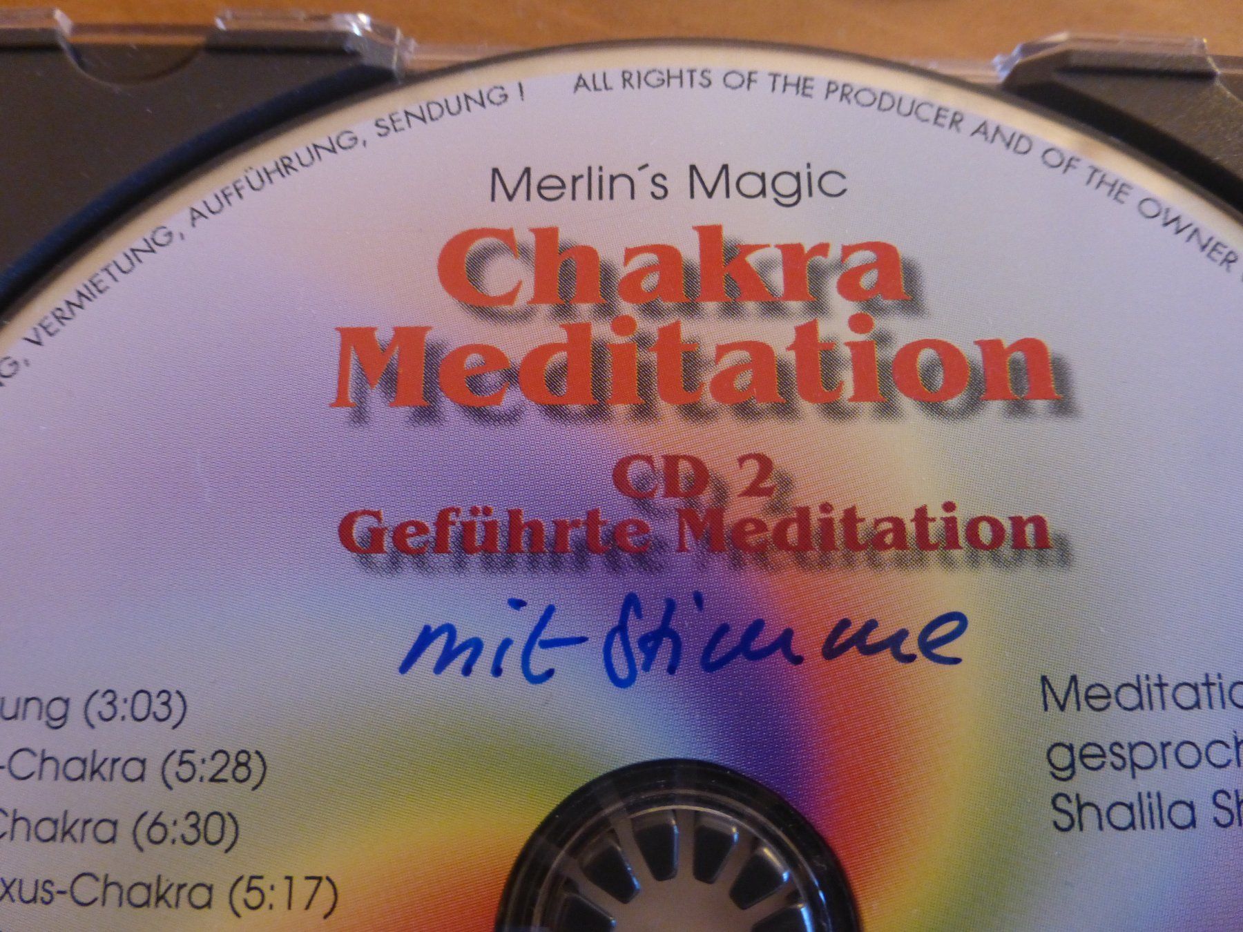 CD: Chakra Meditation Doppel CD Windpferd Verlag – Usato da Zumikon venduto da psisound 3