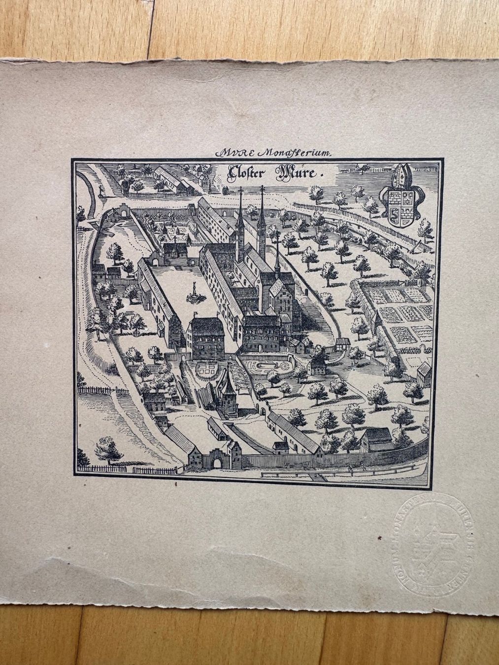Incisioni: Alte Ansicht Kloster Muri, Stich, Selten – Usato da Zofingen venduto da Herbetorix