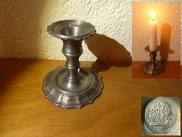Kerzenständer Zinn PEWTER Emblem Swisse Made
