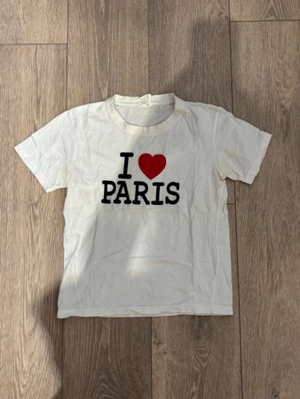 Süsses T-Shirt mit Paris Print, Grösse S
