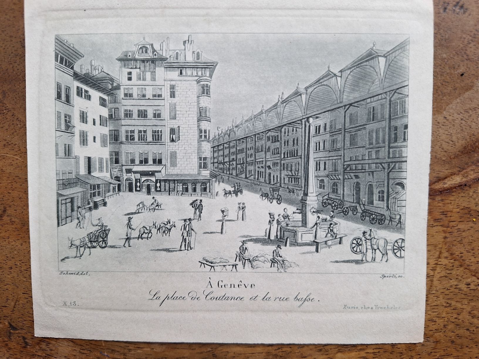 Incisioni: GENEVE  Rue de COUTANCE et Rue BASSE – Usato da Bevaix venduto da bohrap