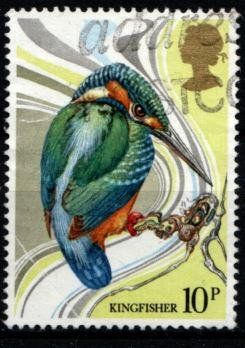 Tutti i francobolli: Timbre ANGLETERRE - Martin-pêcheur 1981 - Obl. – Usato da Blonay venduto da Leglaude_01