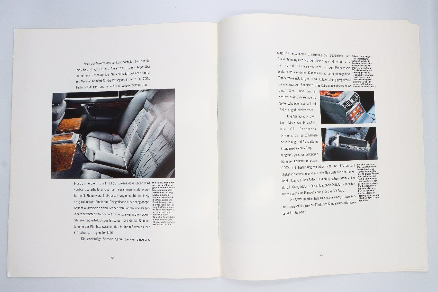 BMW Documenti: BMW 750i / 750iL 1990 Prospekt – Usato da Bühl b.Aarberg venduto da Collectorpassions 8