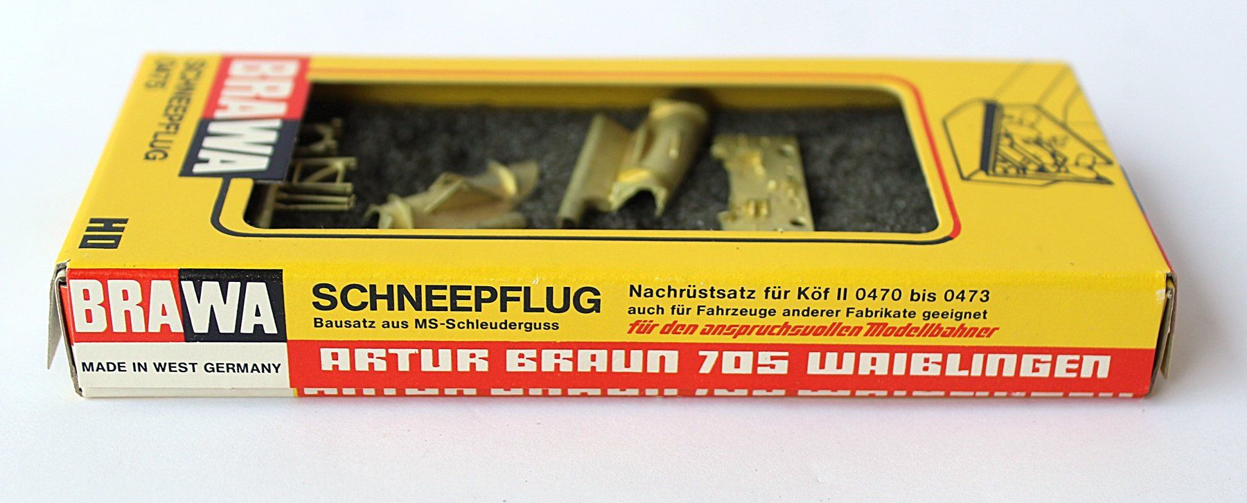 Brawa Modellini di ferrovie: Brawa H0 0475 Schneepflug-Bausatz MS Schleuderguss – Usato da Zürich venduto da Auctionata 3