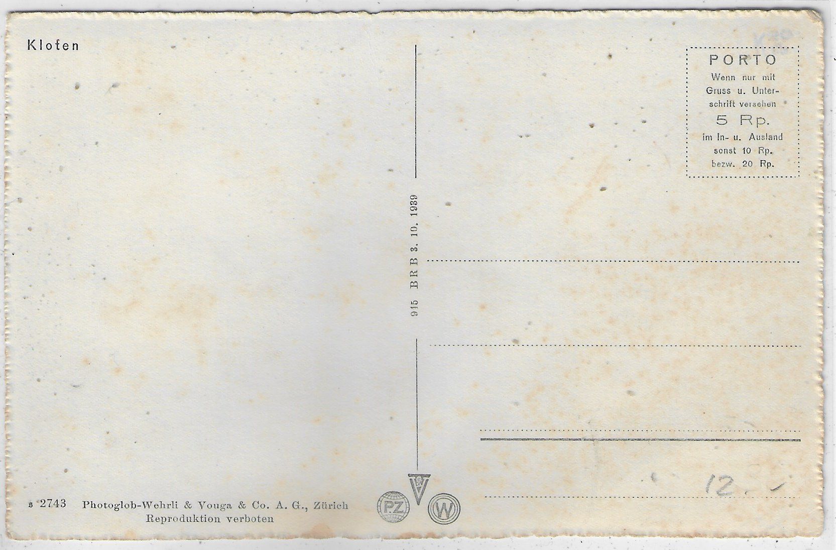 Cartoline postali: Kloten - Generalansicht – Usato da Ettingen venduto da Kartenplanet 1