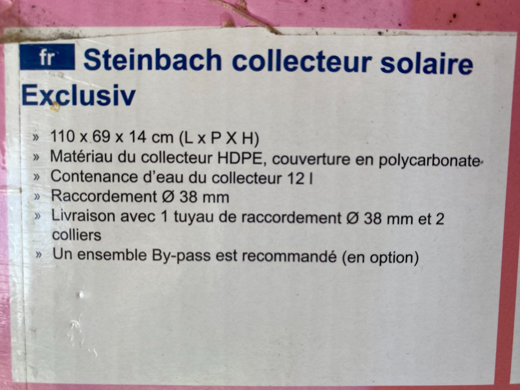 Radiatori: 2 capteurs solaires Steinbach pour piscine et bypass set – Usato da Vauderens venduto da Castafior 7