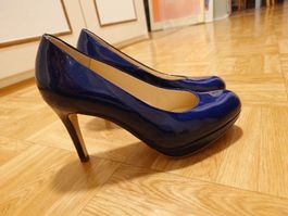 Chaussures à Talons Högl vernis bleu marine, élégance!!!