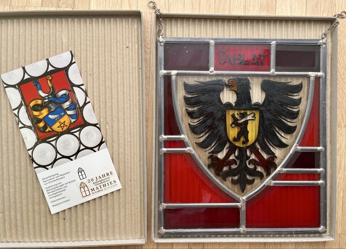 Sonstige Antiquitäten & Kunst: Bleiglasfenster, Handarbeit, Gemeinde Tablat St.Gallen – Neu (gemäss Beschreibung) aus St. Gallen von reg_f8h8 1