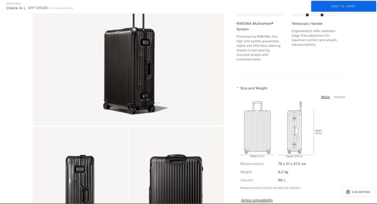 Rimowa Valigie: Rimowa Aluminium Size L – Usato da Engelburg venduto da Galena92 7