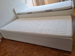 Lit gigogne blanc IKEA 90x200cm