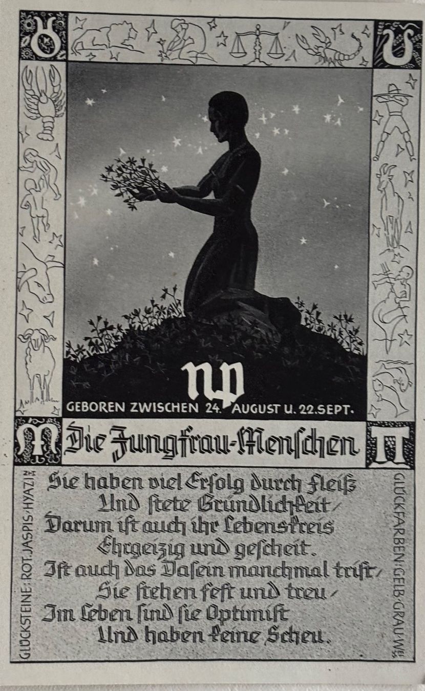 Cartes postales: Astrologie, Jungfrau – D'occasion à Frauenfeld par Merk52