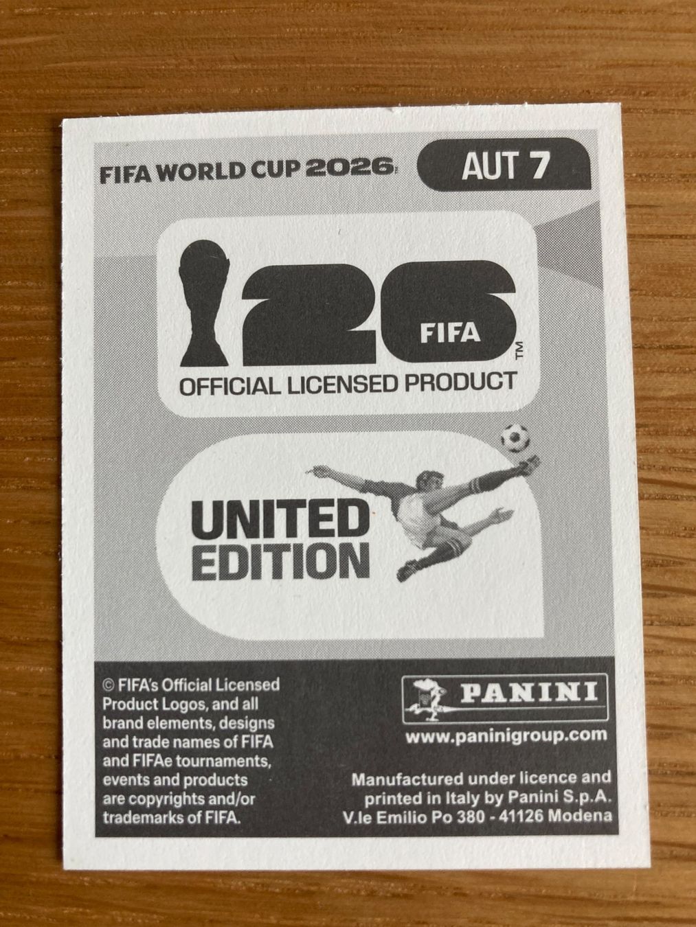 Panini Sammelbilder & Trading cards: WM Sticker AUT 7 – Neu (gemäss Beschreibung) aus Winterthur von Whitefish 1
