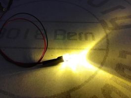 LED warmw 1.8mm 3/12V verkabelt