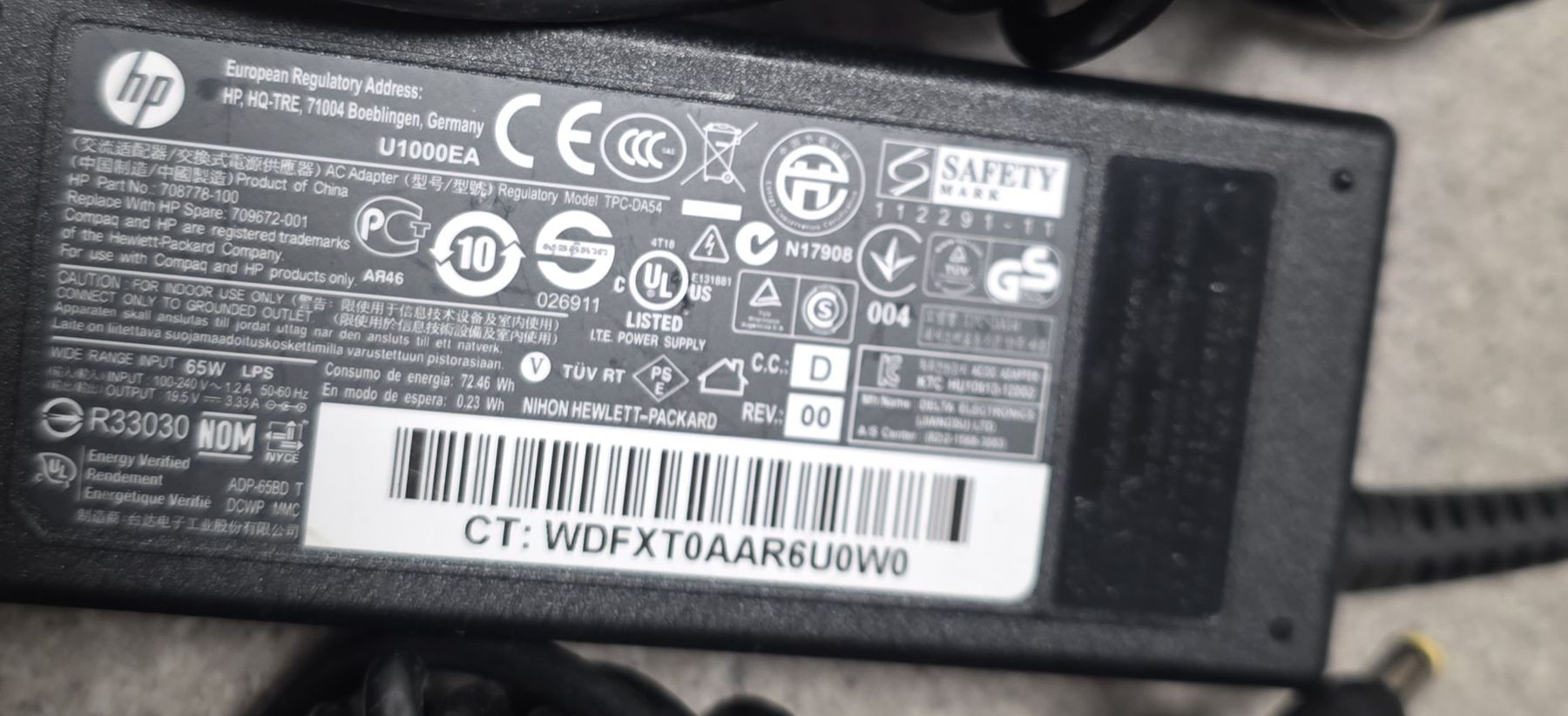 Hewlett Packard Ladegerät: 4x HP Notebook Netzteil 65W – Gebraucht aus Kollbrunn von NtbkServiceToesstal