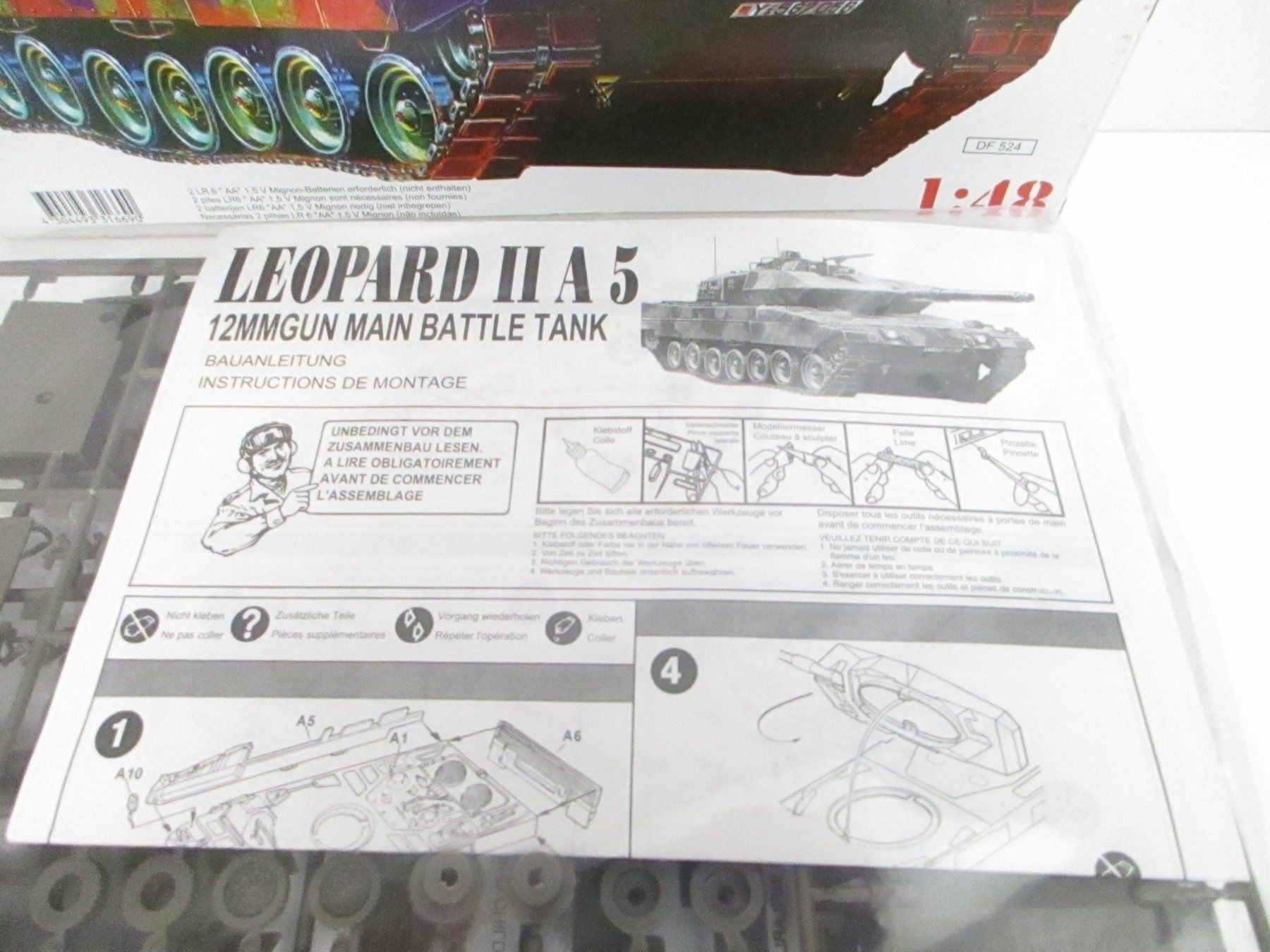 Kit di modellismo & Modellini statici: Leopard II A5 Bausatz Modell 1:48 – Nuovo e nell'imballaggio originale da Olten venduto da Heinrich875 2
