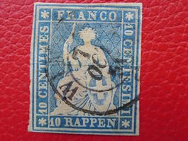 Strubel: 23A (23A3): 7.OKT.1854, Stempel WIMMIS (BE)