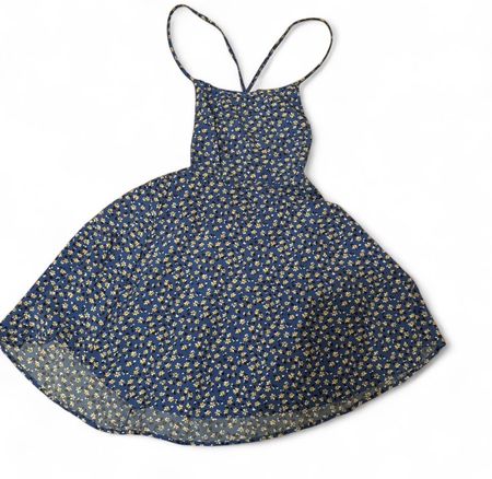 Sommerkleid Blumenmuster blau