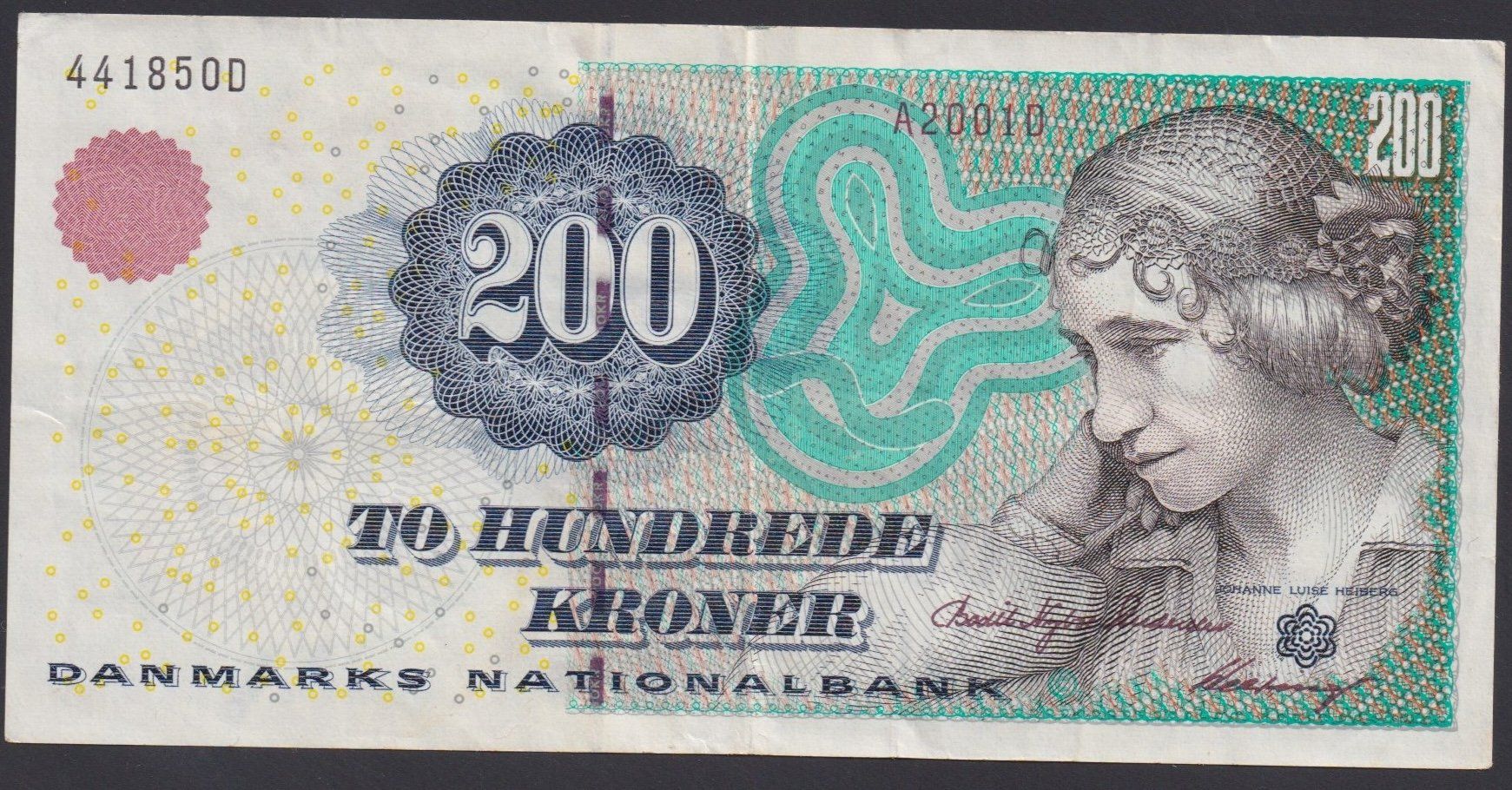 Banconote: Dänemark 200 Kroner 2000 – Usato da Brugg AG venduto da banknoten_muesli