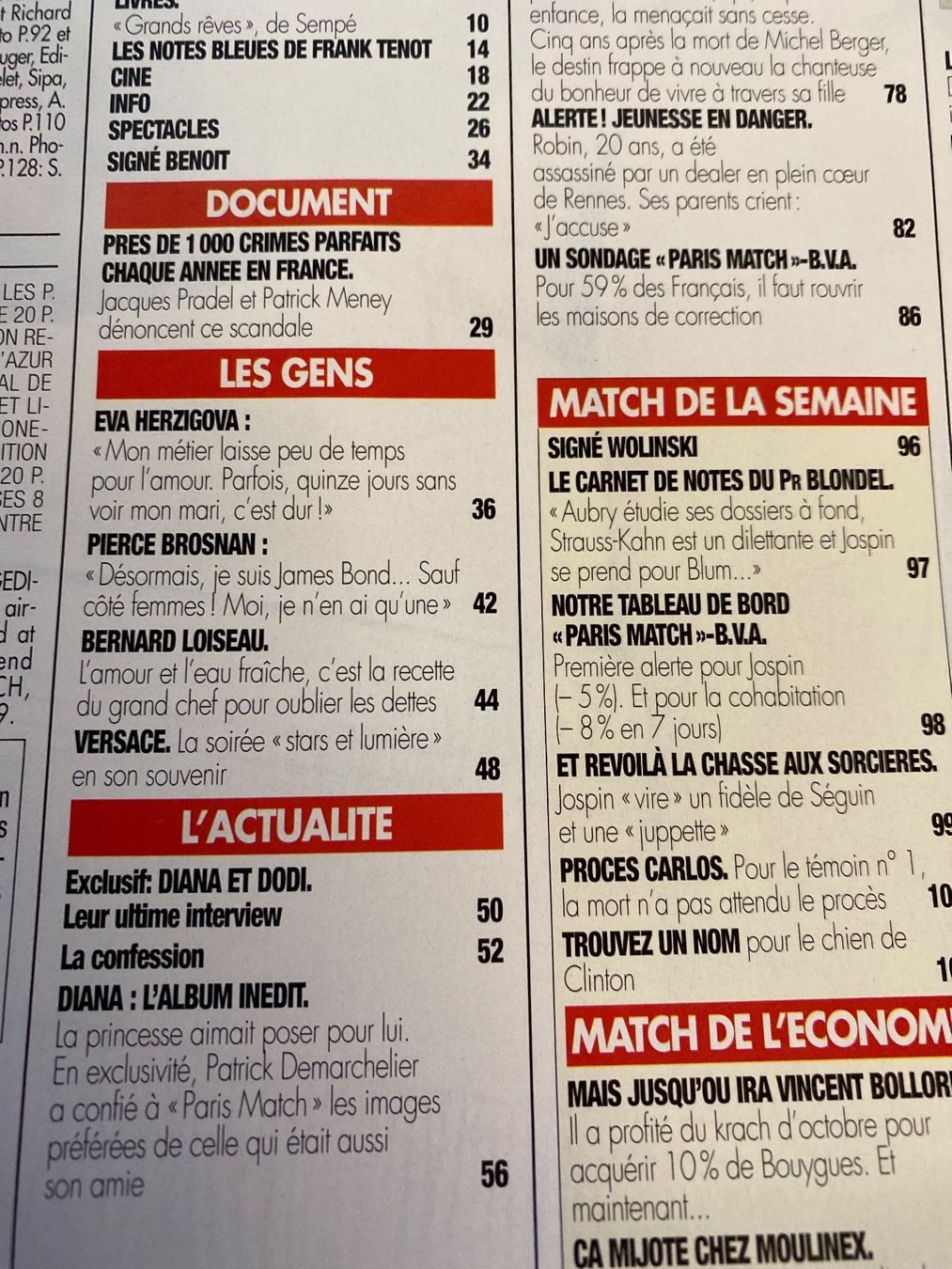 Zeitschriften & Magazine: PARIS MATCH - DIANA & DODI - 25 DECEMBRE 1997 – Gebraucht aus Le Brassus von cinema13 3