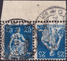 K1 (Kehrdruck, Tete-beche) sauber von GENEVE; Kat: 200.-