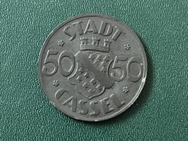 Notgeld Münze Stadt Cassel 50 Pfennig 1920