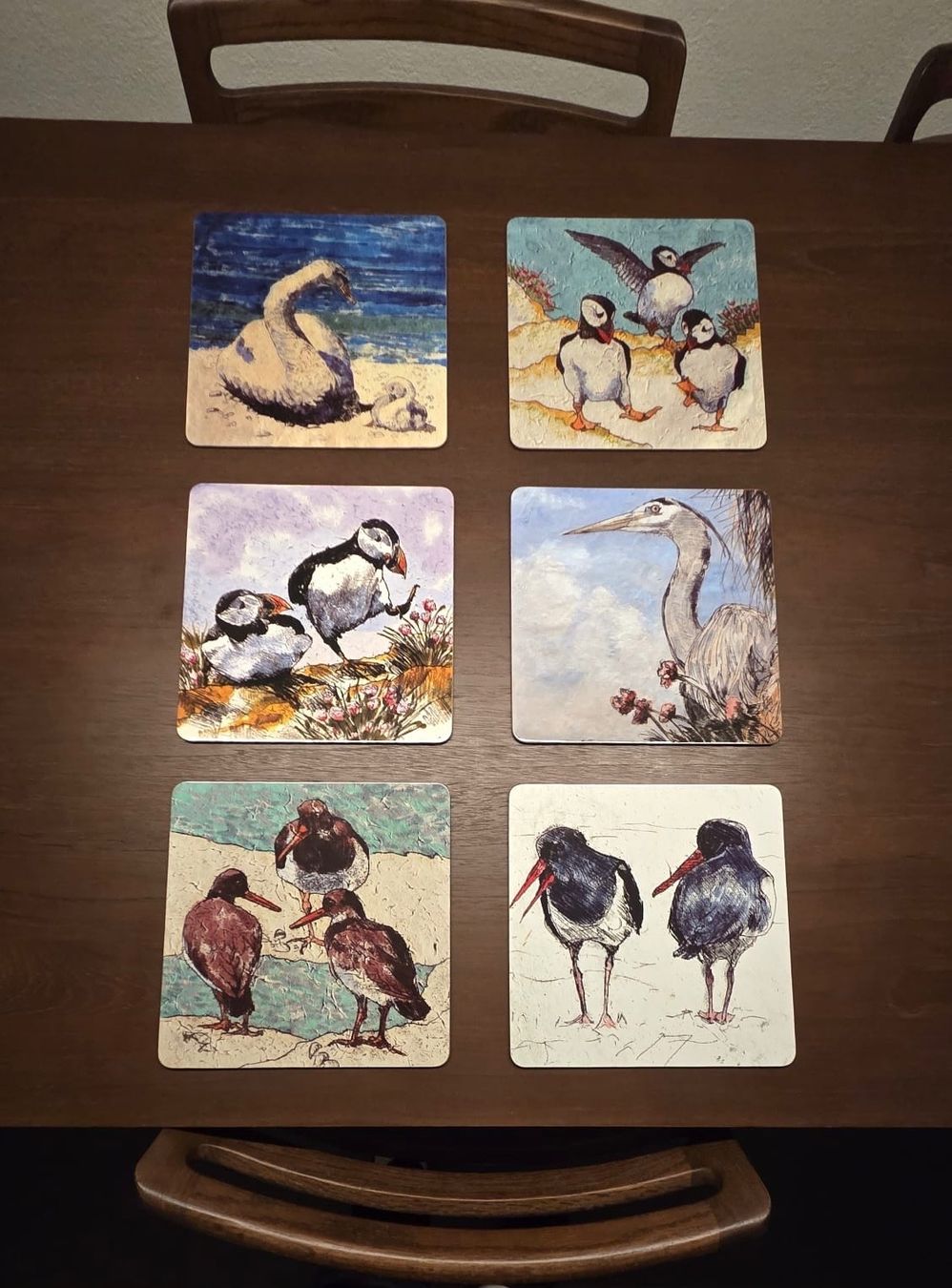 Piatti: Neu: Annabel Langrish Seabird Collection Unterteller 6 Stück – Nuovo e nell'imballaggio originale da Küsnacht ZH venduto da HISCO 1