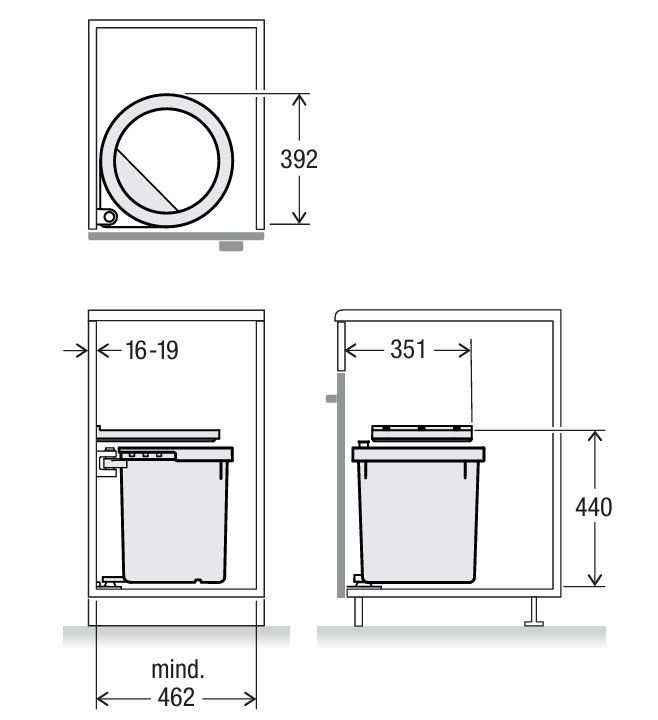 Müllex Cestini per rifiuti: 082 Müllex Abfallsystem D50 L1 – Nuovo (secondo la descrizione) da Derendingen venduto da Meisterstuecke 4