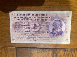 Billet suisse banknoten 15.01 1969