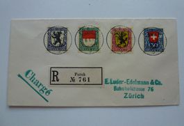 Pro Juventute ++ Luder-Brief 1924 mit Serie J29-32